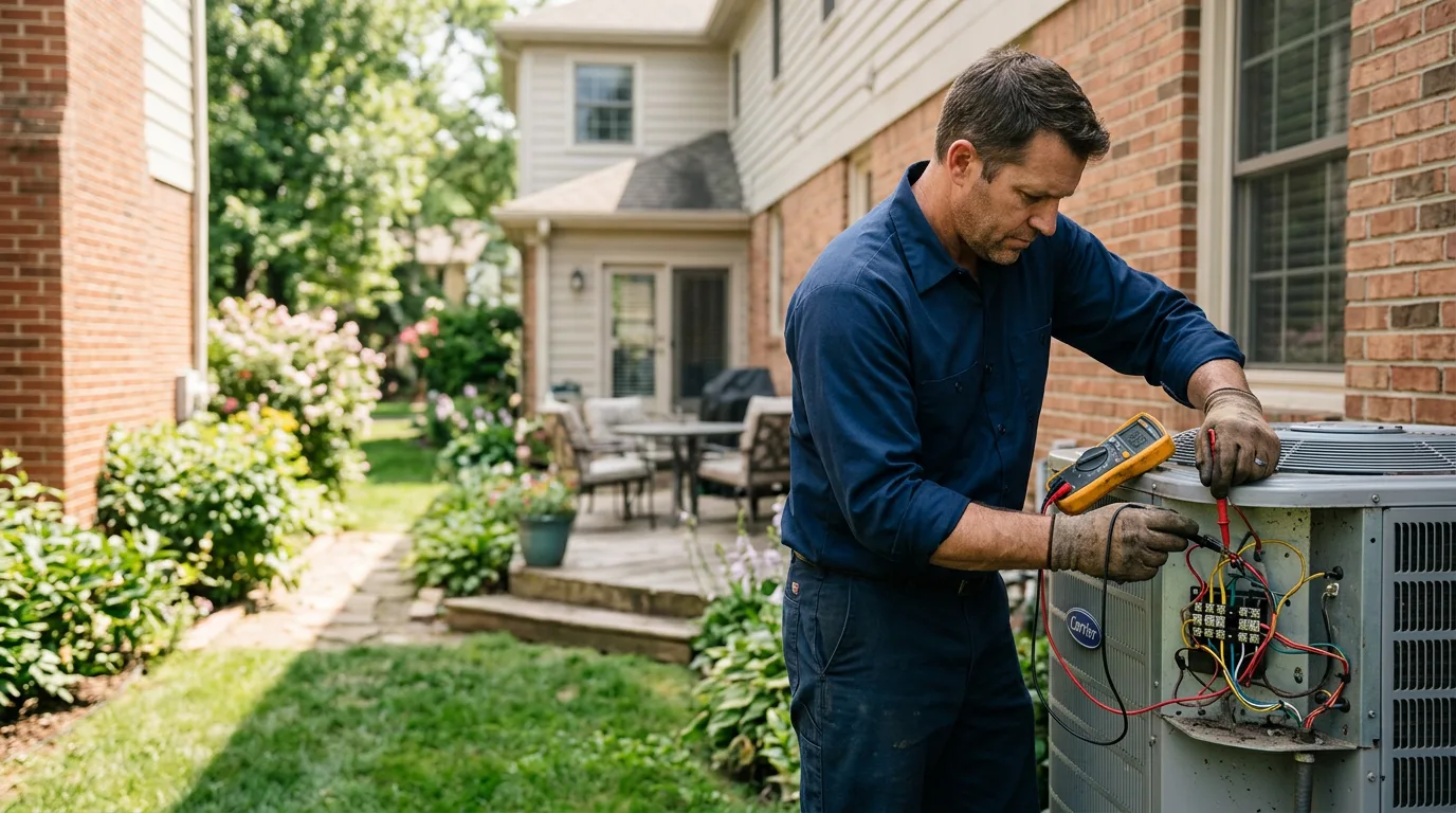HVAC technician working near Plymouth, UT